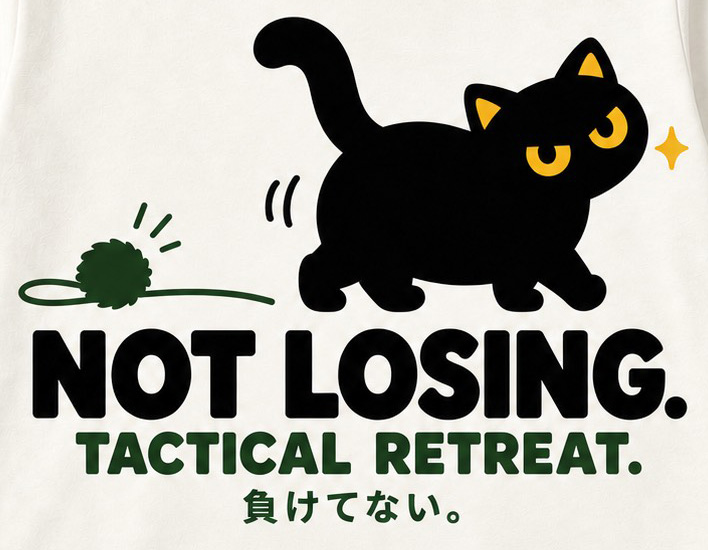 NOT LOSING. 負けてない。