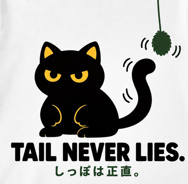 TAIL NEVER LIES. しっぽは正直。